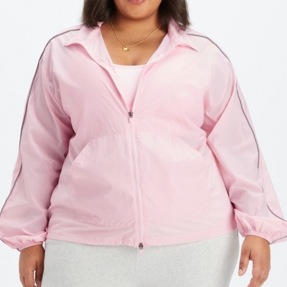 Fabletics Flyweight Oversized Windbreaker Jacket Pink XXL/1X Lightweight - Picture 10 of 13